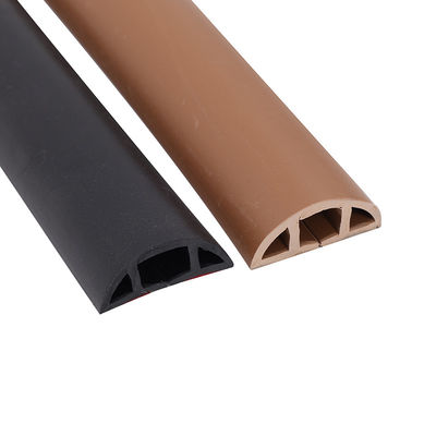 The Ground Is Thickened with Anti-collision PVC Wire Raceway Grey Yellow Black Trapezoidal Cable Trough